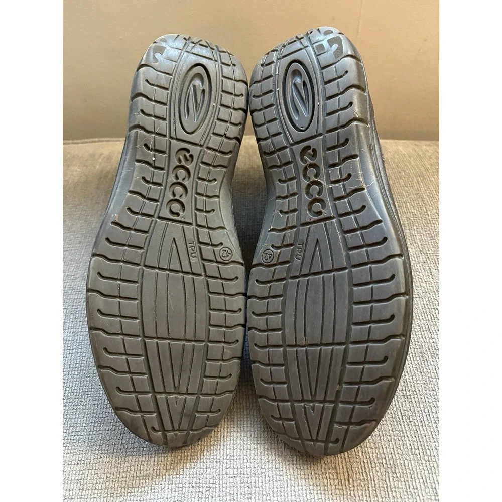 Ecco Seawalker Casual Walking Shoes Brown Leather Mens Size EU 42 US 8.5-9